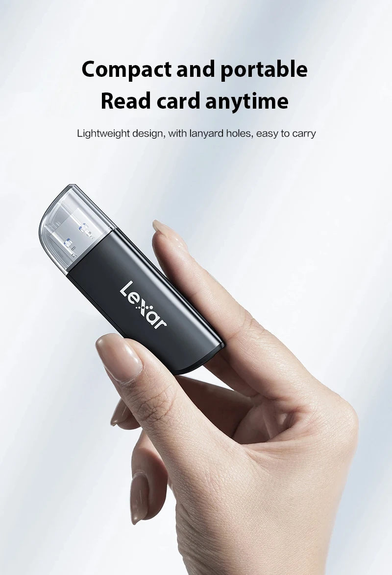 Original Lexar 300U Multi 2 in 1 USB Type A Card Reader Support SD/Micro SD Card Memoria Card Reader For MicroSDHC/SDXC