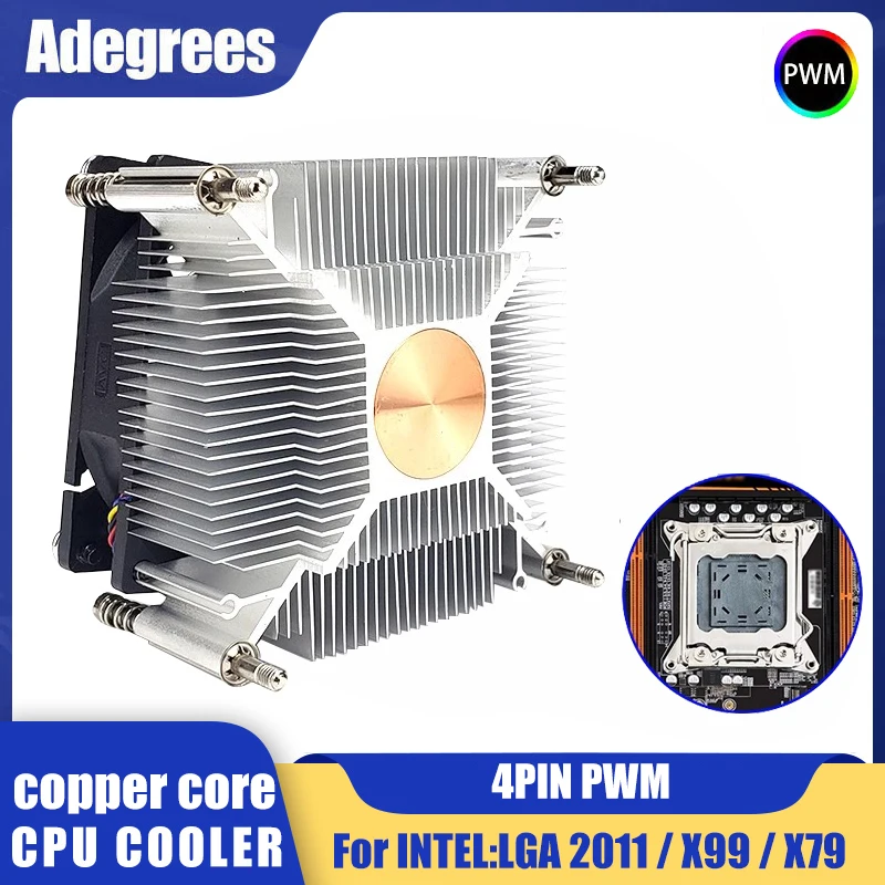 80MM CPU Air Cooler 4PIN PWM Cooling PC Radiator Fan for Intel 2011 X79 X99 CPU Fan Ventilador