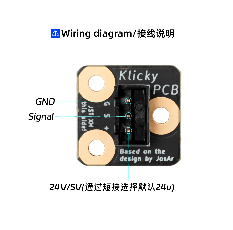 Mellow D2F-01/D2HW Klicky PCB Kit Voron 2.4 Probe 3D Printer DIY Z Auto Leveling Kits For Voron 3D Printers (No Prints Included)