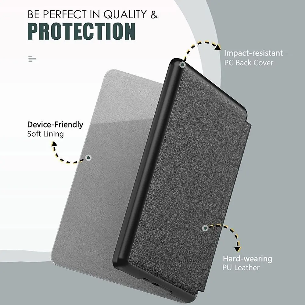 Fabric Magnetic Smart Case For 6 All-new Kindle (2022 Release) 11th Generation Built-in Light 6 Inch Gen Cover Sleeve Funda