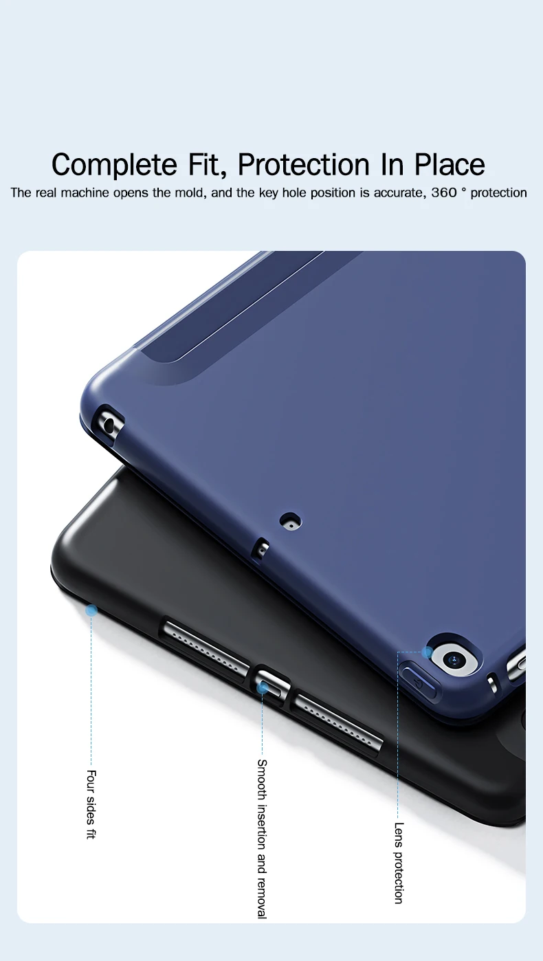 Leather Case For Ipad 10.2 5 6 7 8 9 10th Gen Smart Cover Funda For iPad Air 2 3 4 5 10.9 pro 11 10.5 Magnetic TPU Silicone Case