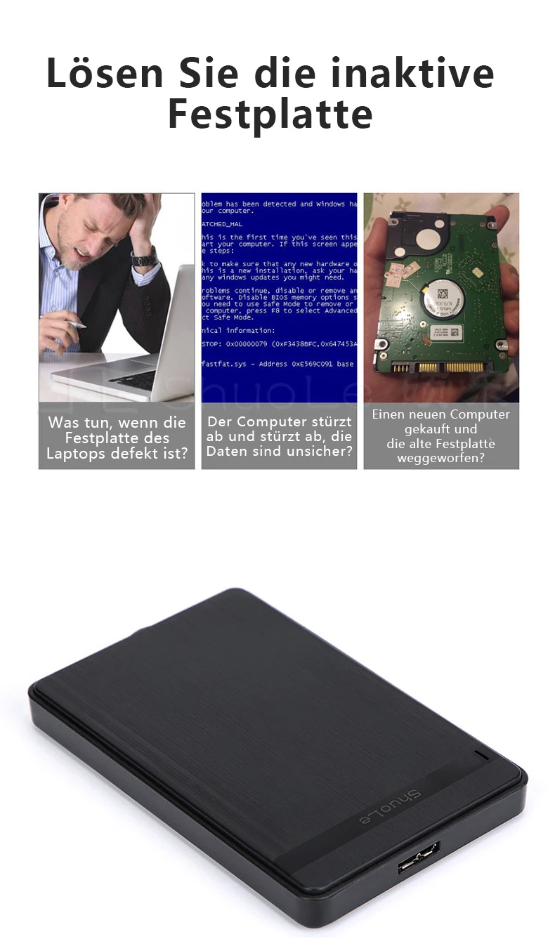 UTHAI T22 2.5" SATA to USB3.0 HDD Enclosure Mobile Hard Drive Cases for SSD External Storage HDD Box With USB3.0/2.0 Cable ABS