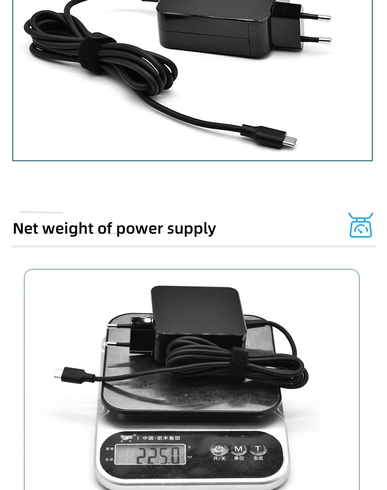 65W Type C 20V 3.25A 45W USB C Phone PD Laptop Charger Power Ac Adapter For MacBook ASUS ZenBook Lenovo Dell Xiaomi Air HP Sony