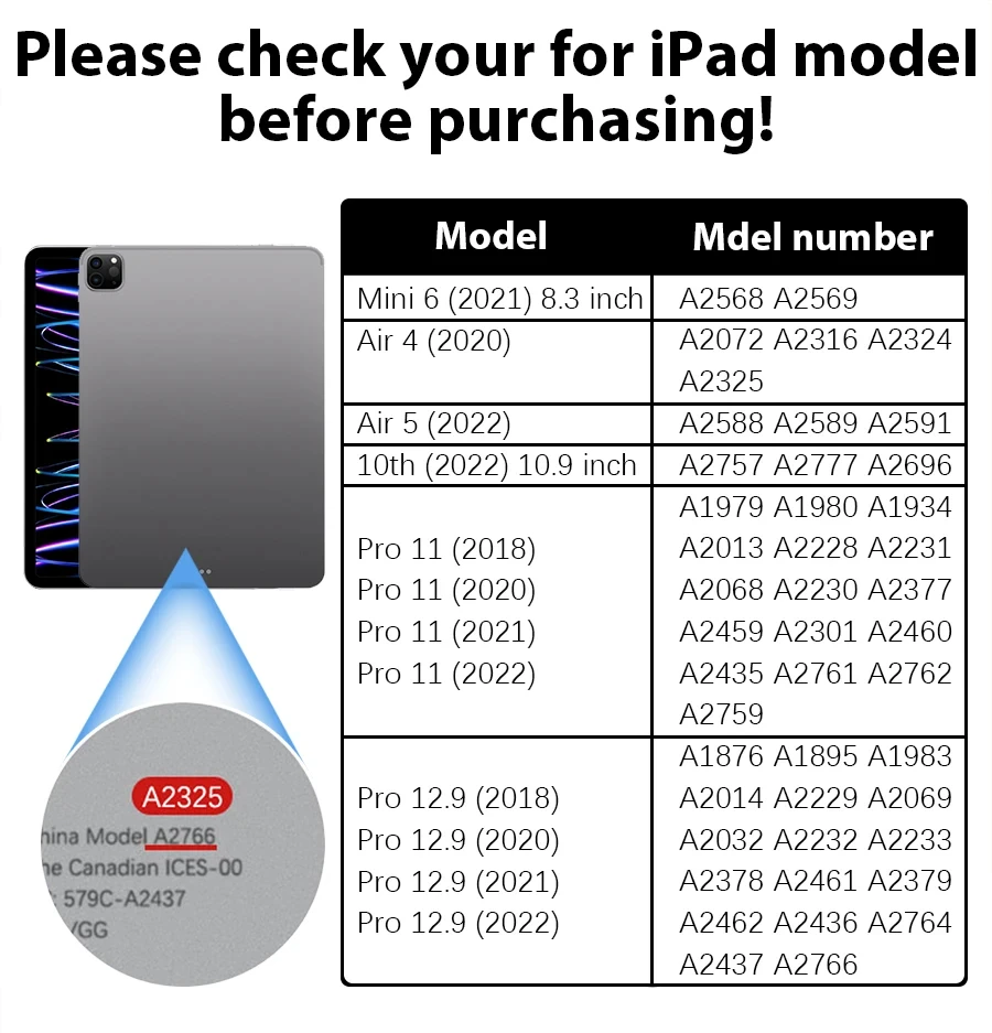 Magnetic Protection Case For iPad Pro11 12.9 3th 4Gen 5th 6th 10th 10.9in 2022 2025 Air6 7 air5 air4 A16 11 inch case accessory