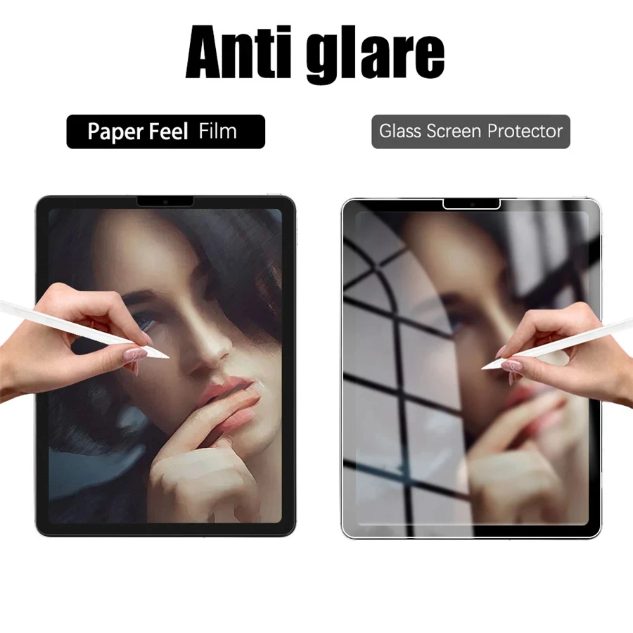 3Pcs Paper Feel Like Screen Protector For ipad 9th Generation 8 7 6 Air 5 4 10th Pro 11 10.5 9.7 Mini 4 5 6 No Glass