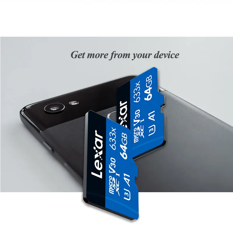 100% Original Lexar 633x Memory Card 32GB 64GB 128GBClass 10 High Speed 256GB 512GB TF Card UHS-I A1 Micro SD Card