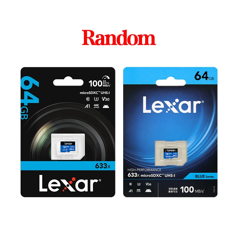 100% Original Lexar 633x Memory Card 32GB 64GB 128GBClass 10 High Speed 256GB 512GB TF Card UHS-I A1 Micro SD Card