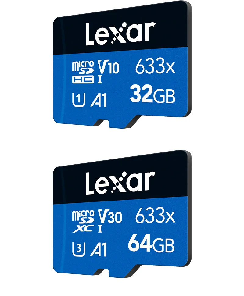 100% Original Lexar 633x Memory Card 32GB 64GB 128GBClass 10 High Speed 256GB 512GB TF Card UHS-I A1 Micro SD Card