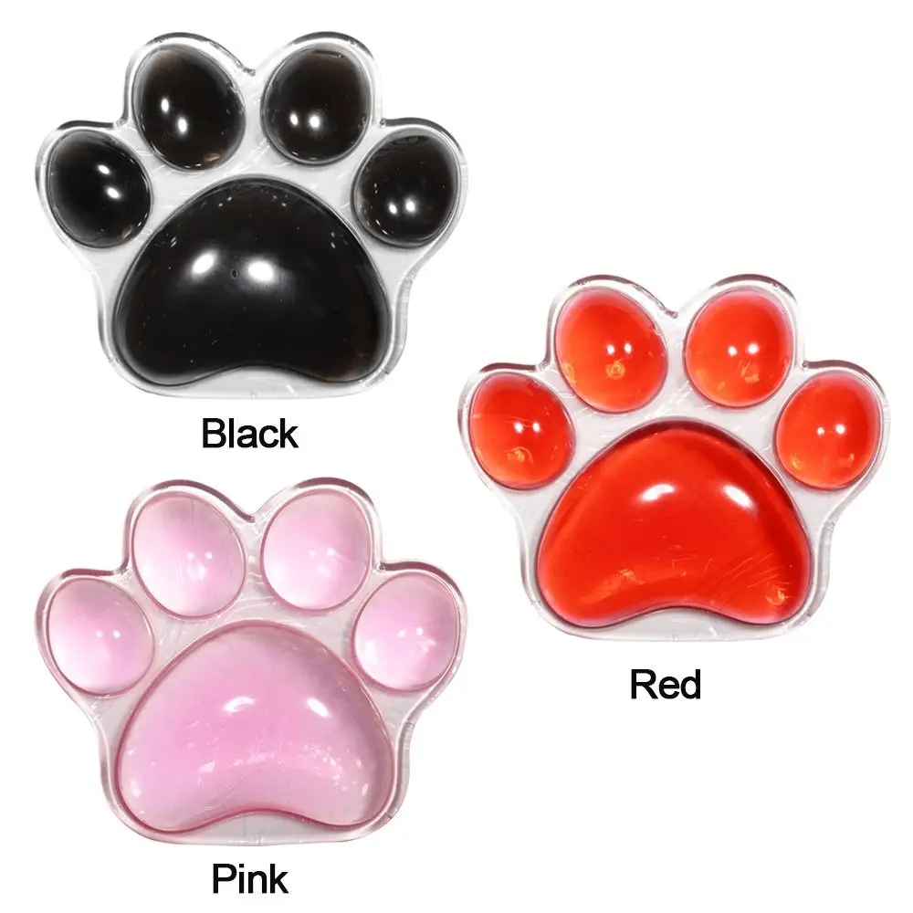 Transparent Cute Cat's Paw Shaped Mouse Pad Wrist Guard Non Slip Protection Hand Support Desktop Laptop Mouse Pad Wrist Rest