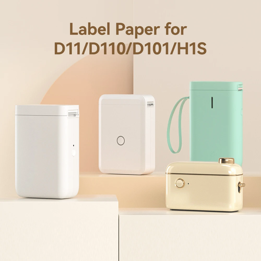 Niimbot D11 D110 D101 H1S Transparent Label Sticker Name Tag Thermal Labels Adhesive Paper Sticky Notes Office School Supplies