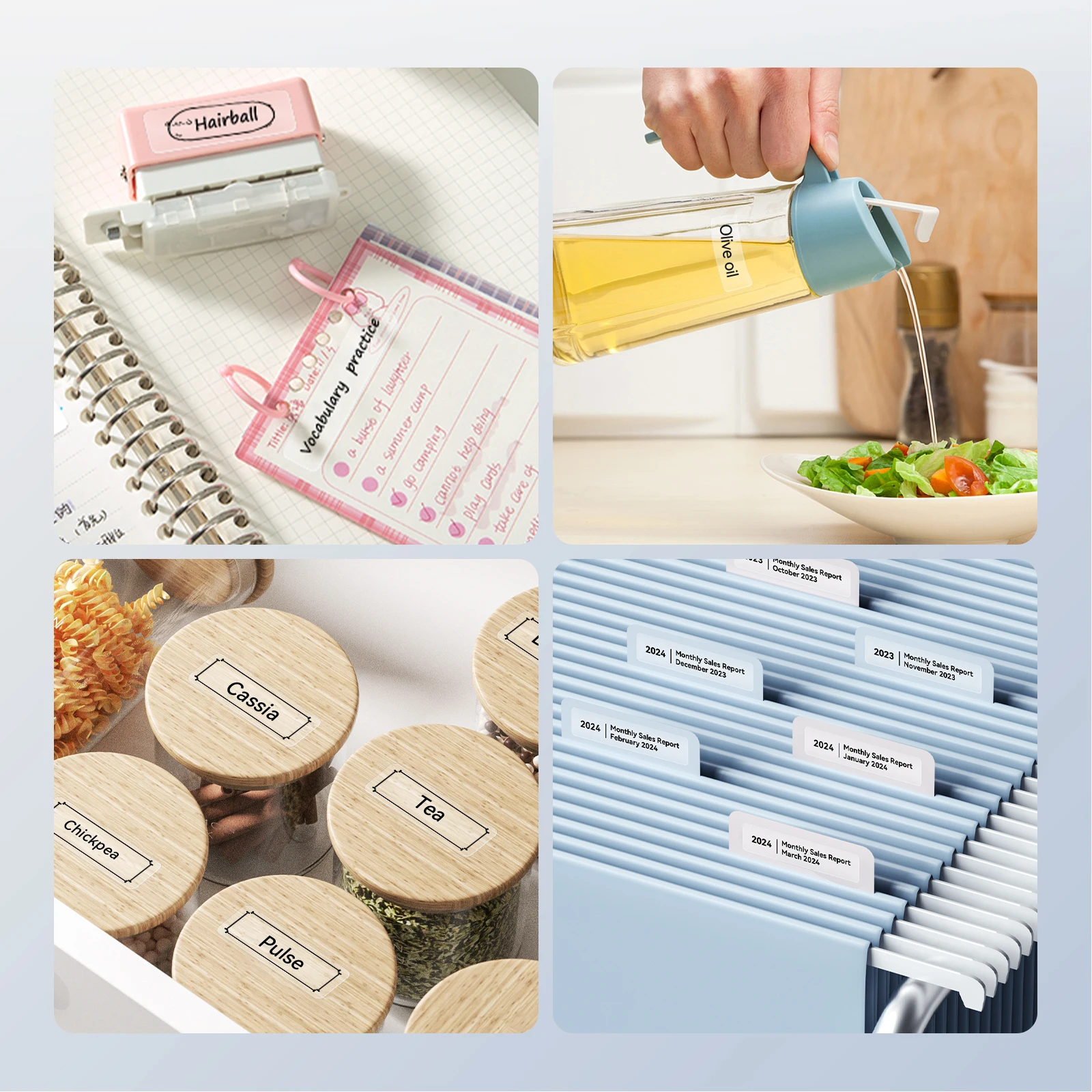 Niimbot D11 D110 D101 H1S Transparent Label Sticker Name Tag Thermal Labels Adhesive Paper Sticky Notes Office School Supplies