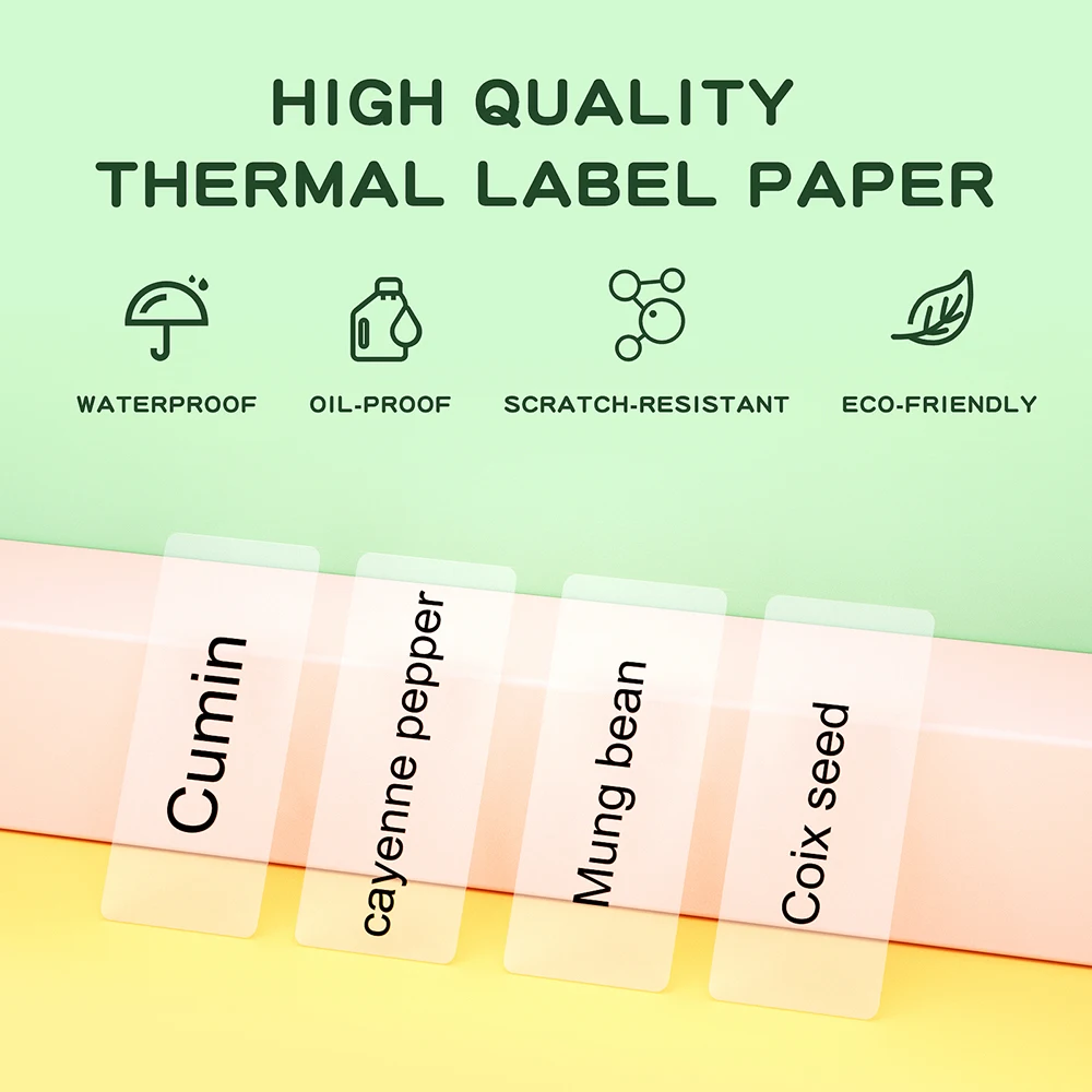 Niimbot D11 D110 D101 H1S Transparent Label Sticker Name Tag Thermal Labels Adhesive Paper Sticky Notes Office School Supplies