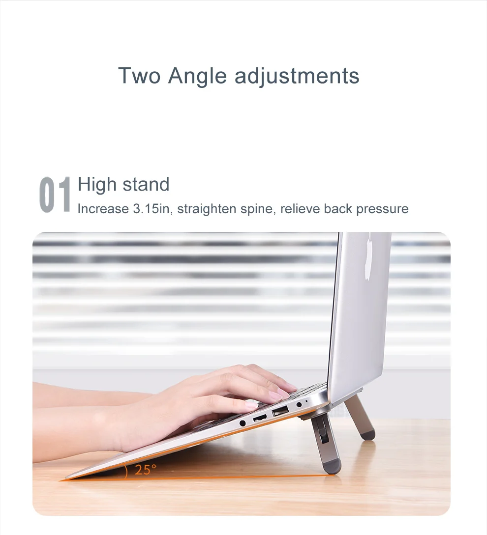 Oatsbasf Laptop Stand For MacBook Air Pro Support Tablet Portable Notebook Stand Mini Riser Foldable Laptop Holder Cooling Mount