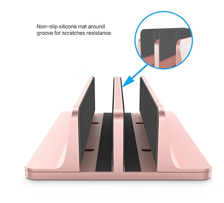 Vertical Laptop Stand Aluminium Adjustable Portable Notebook Mount Support Base Holder For MacBook Pro Air Accessory Book Holder