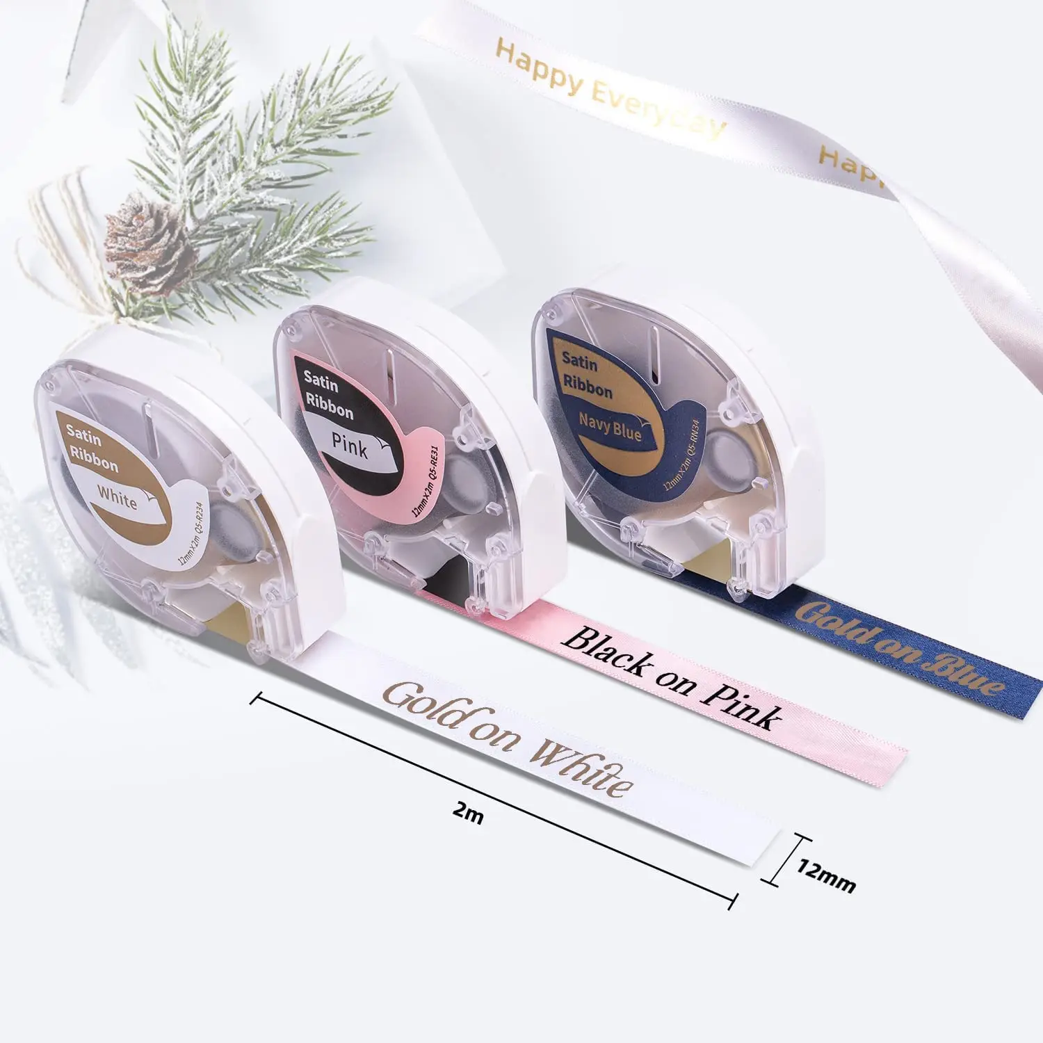 Phomemo P12 P12Pro Label Maker Tape Replacement for DYMO Label Maker Pastic Tape Replace for DYMO Letra Tag 100H LT-100T LT110T
