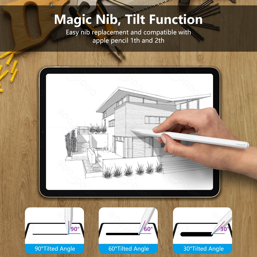 For Apple Pencil 2 1 with Wireless Charging, for iPad Pencil Palm Rejection Tilt Pen for iPad Air 4 5 Pro 11 12.9 Mini 6 Stylus