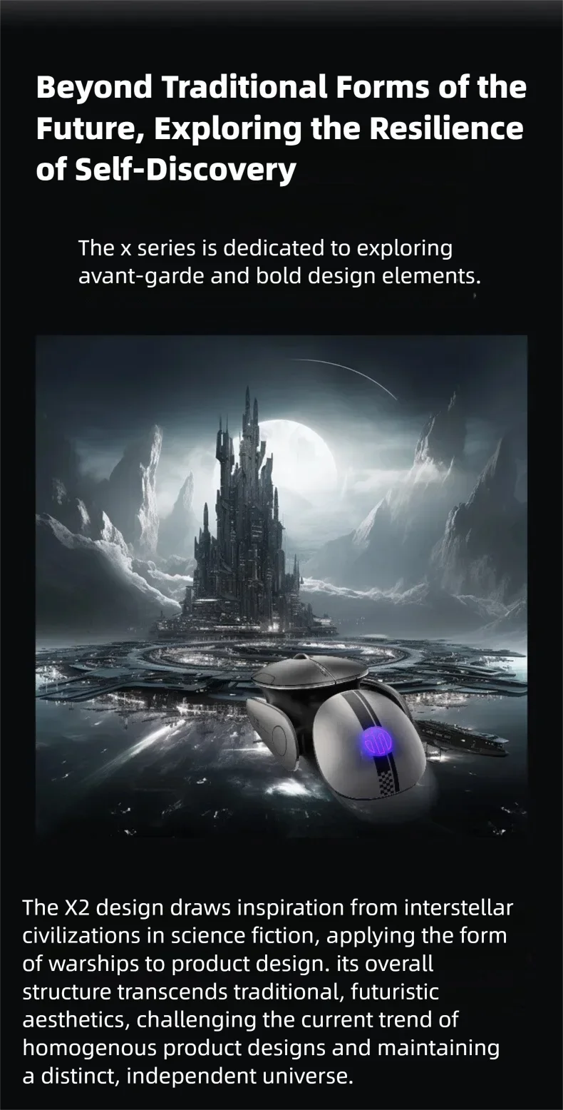 Inphic X2 V2 Wireless Gaming Mouse Metal Base Rechargeable Silent Office Bluetooth Mouse For Computer Laptop Office Game