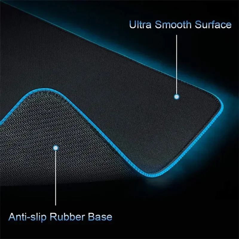 Diy Large Mouse Pad HD Custom Led Rgb Mousepad Luminescence Mouse mat Computer Laptop Gamer Pasd PC Gaming Cool Big Desk Mat XXL