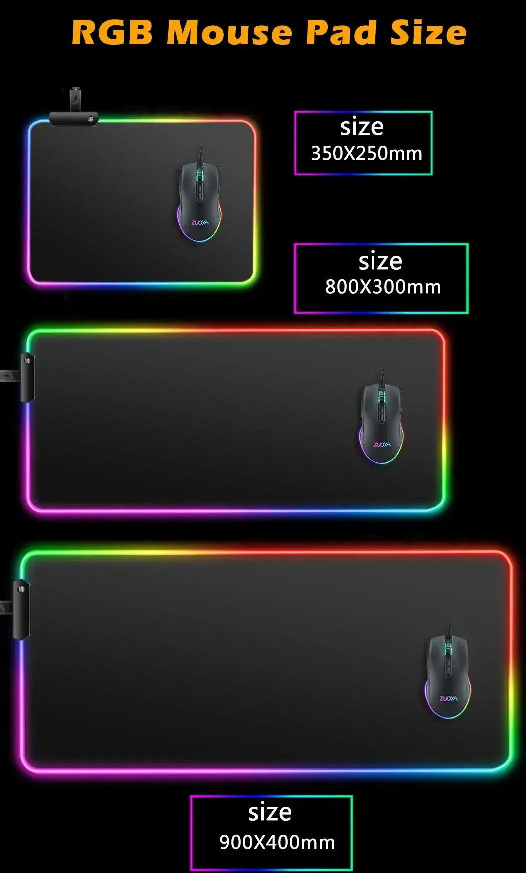 Diy Large Mouse Pad HD Custom Led Rgb Mousepad Luminescence Mouse mat Computer Laptop Gamer Pasd PC Gaming Cool Big Desk Mat XXL