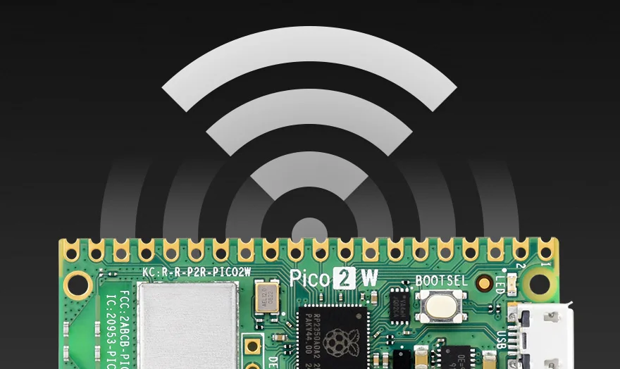Raspberry Pi Pico 2 W RP2350 Pico2W ARM Cortex-M33 And RISC-V Hazard3 Wi-Fi4 Bluetooth5.2 CYW43439
