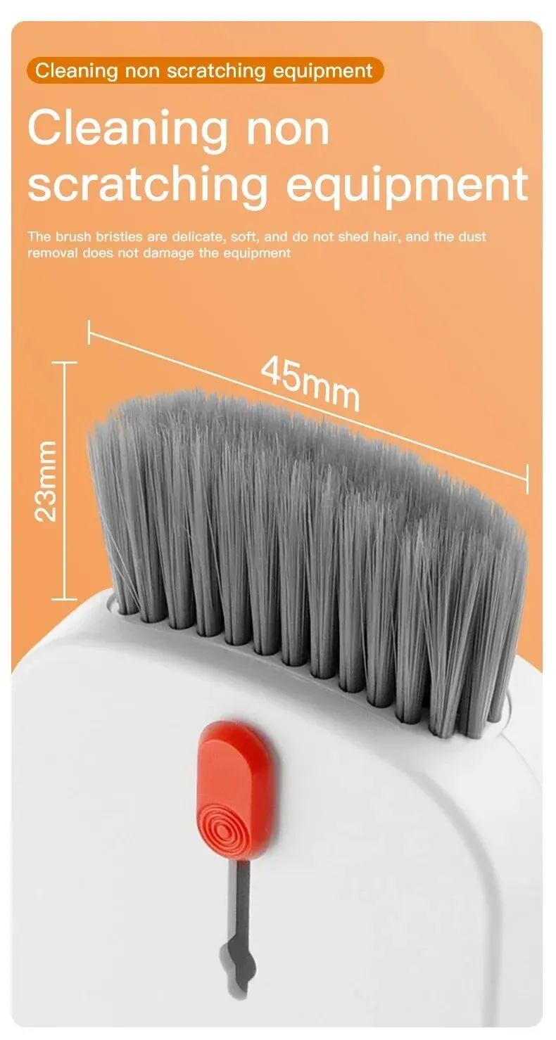 5-in-1 Cleaning Kit Computer Keyboard Cleaner Brush Phone Screen Cleaning Set Keycap Puller Cleaning Tools Card Reader