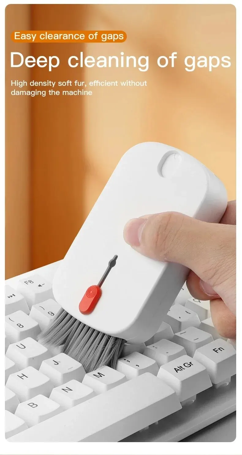 5-in-1 Cleaning Kit Computer Keyboard Cleaner Brush Phone Screen Cleaning Set Keycap Puller Cleaning Tools Card Reader