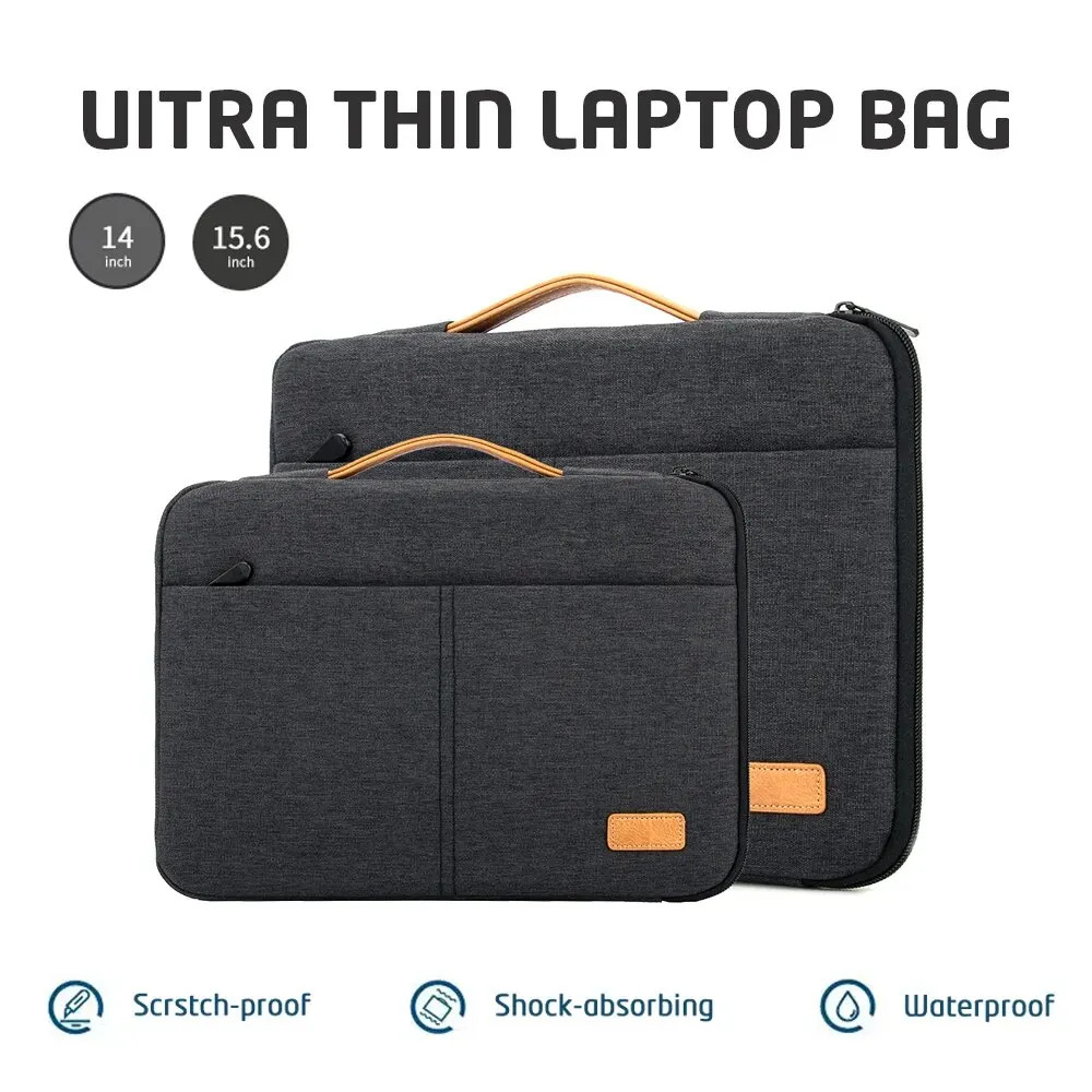 Protective Laptop Sleeve Case for 13.3-14.2 15-15.6 Inch New MacBook Pro M3 Max M2 M1 Slim Carrying Laptop Bag Men Women