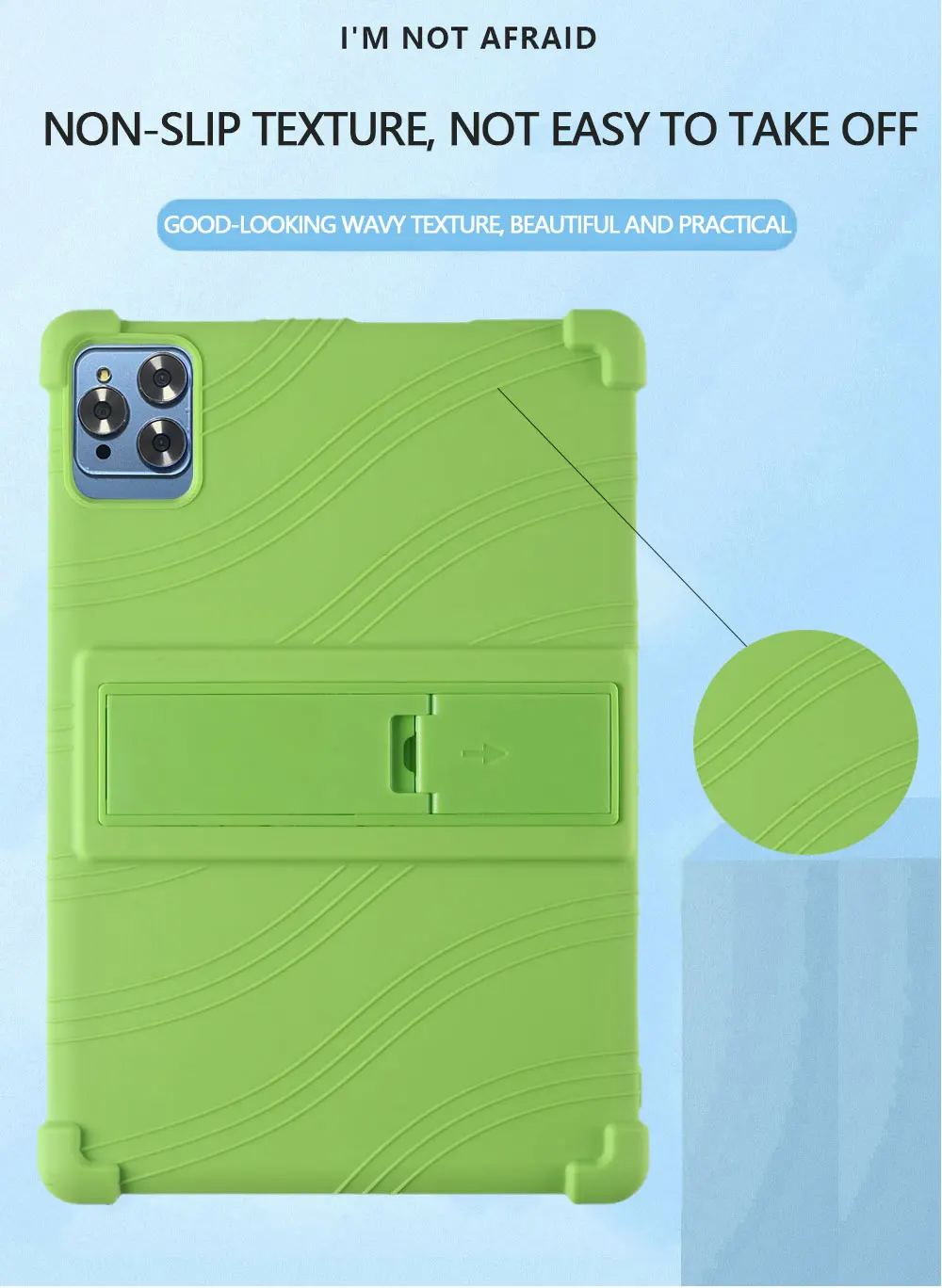 10.1''Universal Soft Silicone Case For 10 10.1inch Android Tablet PC Shockproof Back Stand Cover 24*16cm Stand Protective Shell