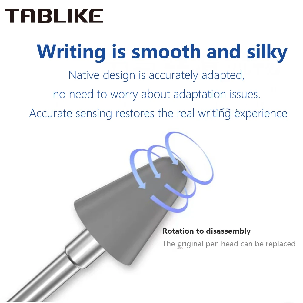 TABLIKE Pencil Nibs for Lenovo Precision Pen 3 Tip, 2/4 PCS Stylus Replacement Refill for Pad Pro 12.6 11.2-inch(Wireless Model)