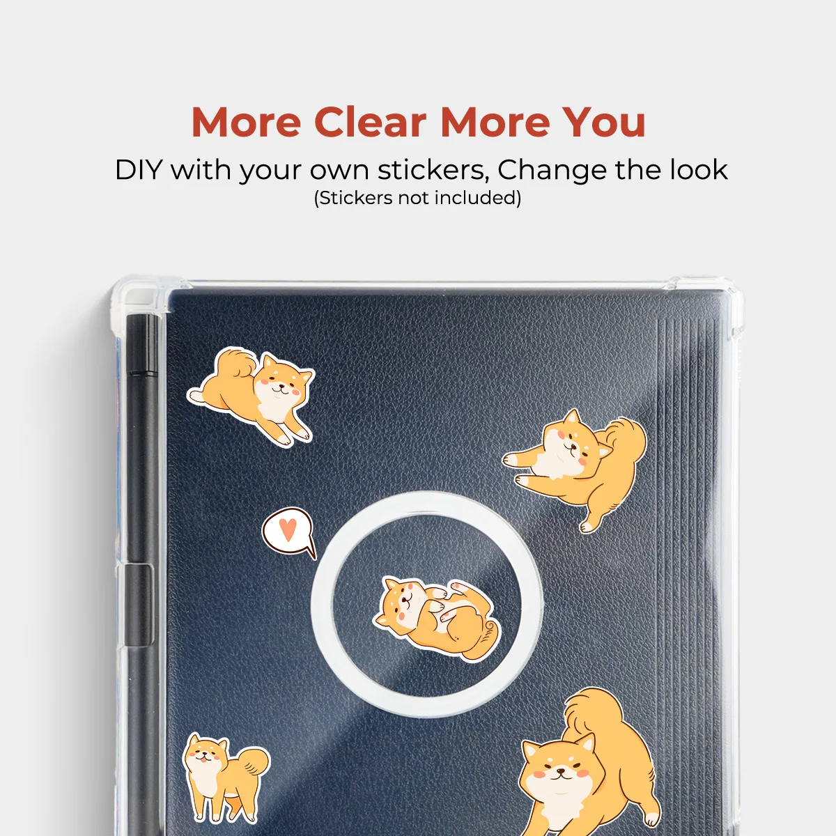 Twosheep Magnetic Detachable Case for Bigme B751C 7 Inch Soft TPU Cover with Pen Slot Auto Sleep Wake Oil Painting