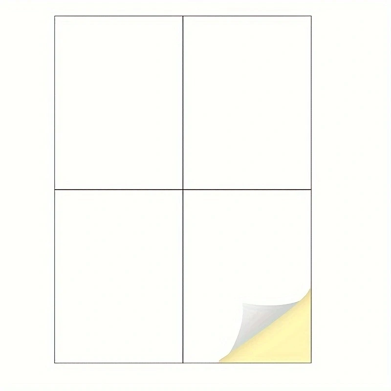 Multi-Purpose Printable White Matte Sticker Labels A4 20sheets for Laser/Inkjet Printers Self Adhesive 1/2/4/8 Labels Per Sheet