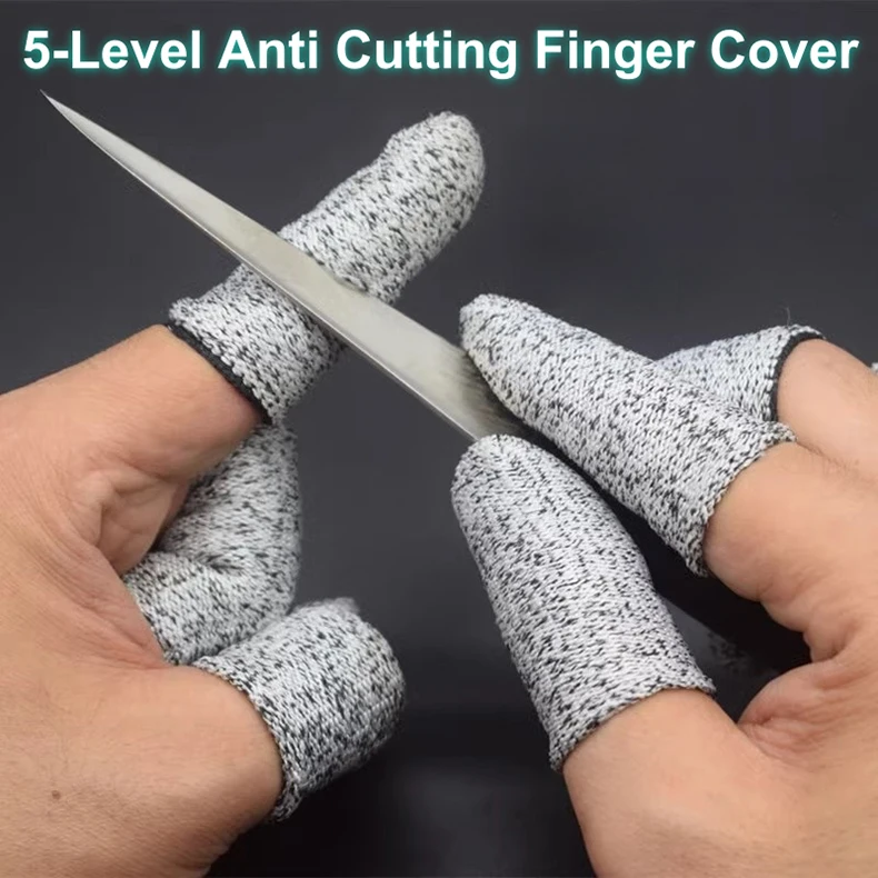 Level 5 Anti-Cut Finger Cover High-Strength Safety Flexible Anti Cut Fingertip Gloves Kitchen Tool Reusable and Durable
