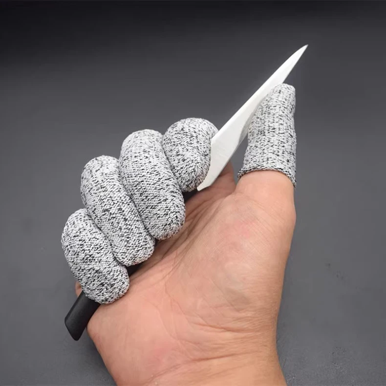 Level 5 Anti-Cut Finger Cover High-Strength Safety Flexible Anti Cut Fingertip Gloves Kitchen Tool Reusable and Durable