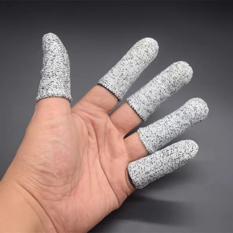 Level 5 Anti-Cut Finger Cover High-Strength Safety Flexible Anti Cut Fingertip Gloves Kitchen Tool Reusable and Durable