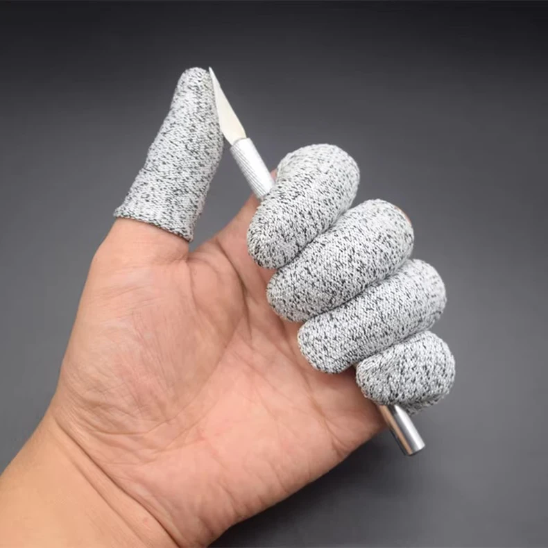 Level 5 Anti-Cut Finger Cover High-Strength Safety Flexible Anti Cut Fingertip Gloves Kitchen Tool Reusable and Durable