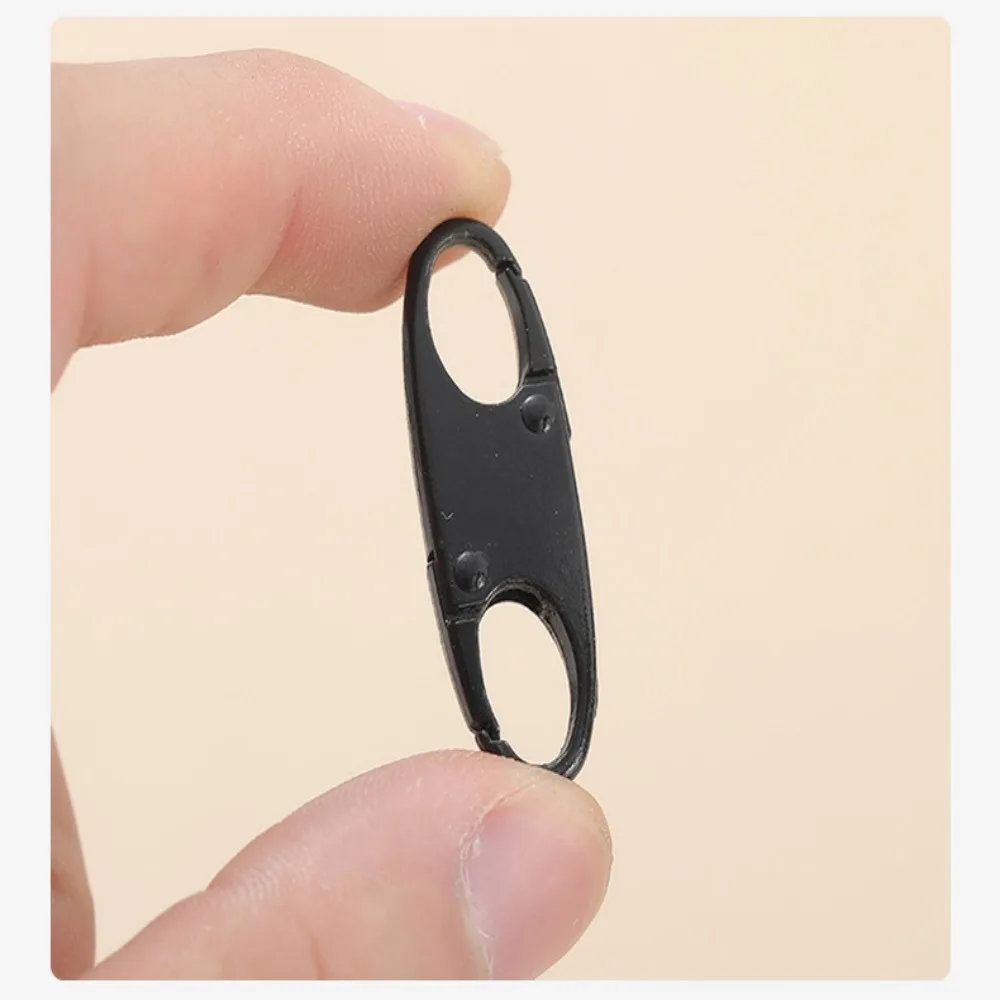 8PCS Stainless Steel Backpack Buckle S Type Handmade Carabiner with Lock Silver Necklace Clasps Jewelry Accessories