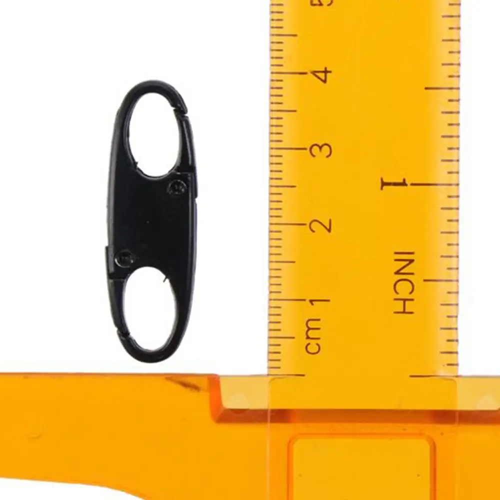 8PCS Stainless Steel Backpack Buckle S Type Handmade Carabiner with Lock Silver Necklace Clasps Jewelry Accessories