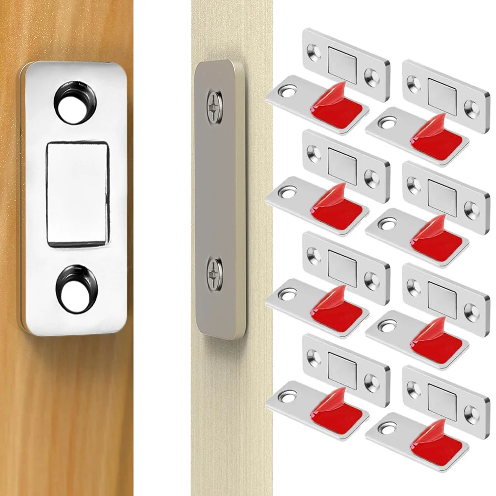 Magnetic Cabinet Catches Ultra Thin Door Strong Magnets Stopper Invisible Adhesive Drawer Magnet Lock for Kitchen Closet Closer