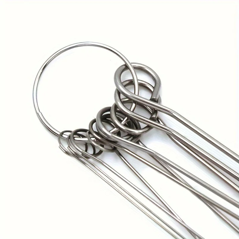 10 Stainless Steel Needle Shower Head Cleaning Brush Set, Suitable for Multi Size Shower Heads,bathroom Accessory Cleaning Tools
