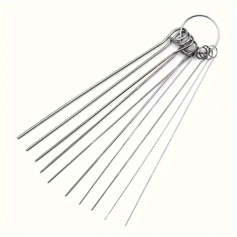 10 Stainless Steel Needle Shower Head Cleaning Brush Set, Suitable for Multi Size Shower Heads,bathroom Accessory Cleaning Tools