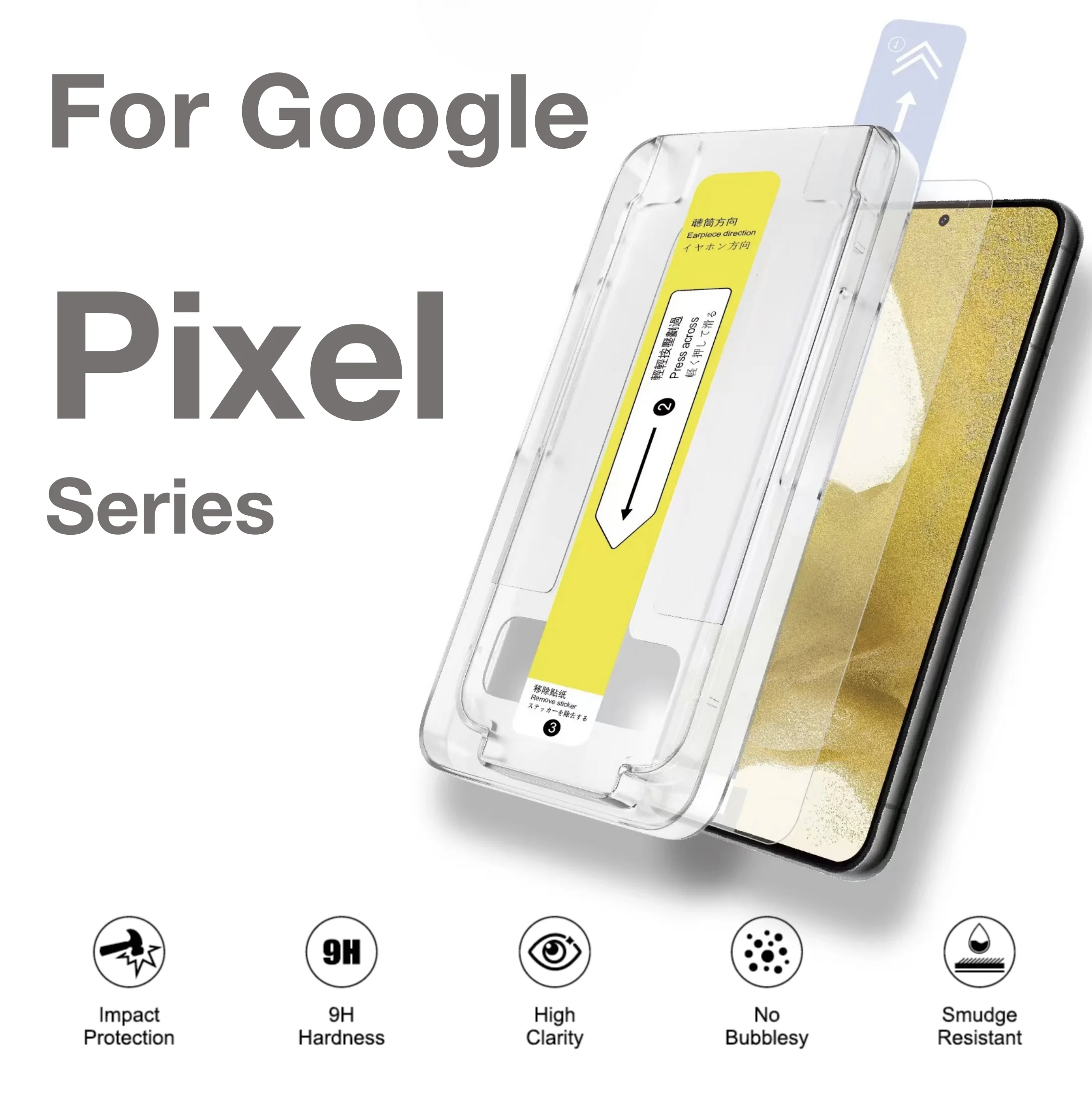 For Google Pixel 11 10A 6a 7 7a 8 8a 9 9a 10 Pro XL Screen Protector Tempered Glass Dust Free Phone With Install Kit Remove