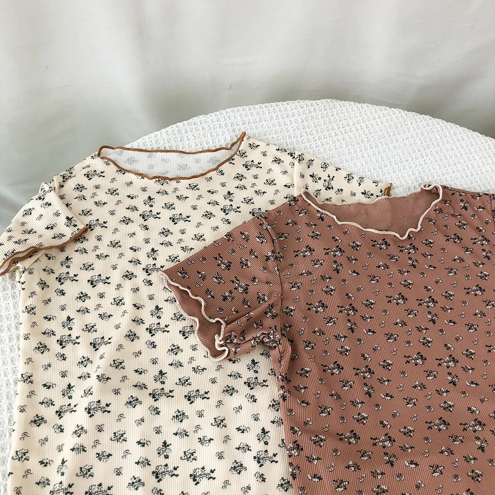 Bear Leader Summer Fashion New Short Sleeve Round Neck Flower Printed T-shirt Top+Pants 2 Piece Set Kids Casual Home Clothes