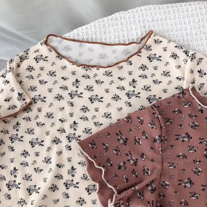 Bear Leader Summer Fashion New Short Sleeve Round Neck Flower Printed T-shirt Top+Pants 2 Piece Set Kids Casual Home Clothes