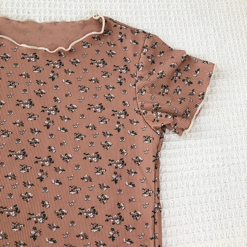 Bear Leader Summer Fashion New Short Sleeve Round Neck Flower Printed T-shirt Top+Pants 2 Piece Set Kids Casual Home Clothes