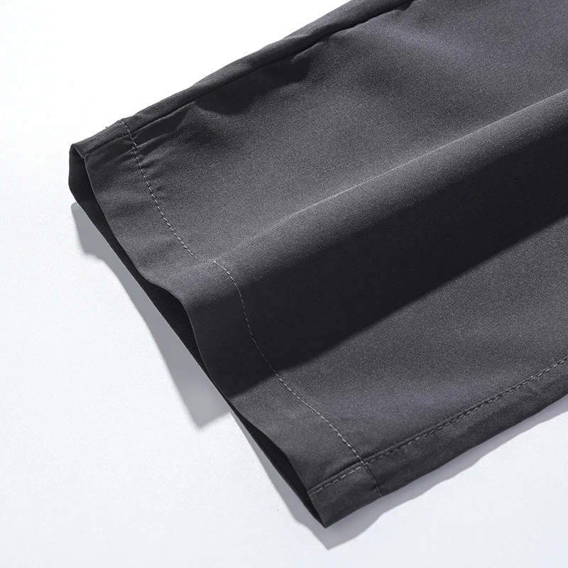Breathable Men's Casual Pants Quick Dry Straight Elastic Waist Jogger Sweatpants Korean Classic Sport Trousers Plus Size 4XL 5XL