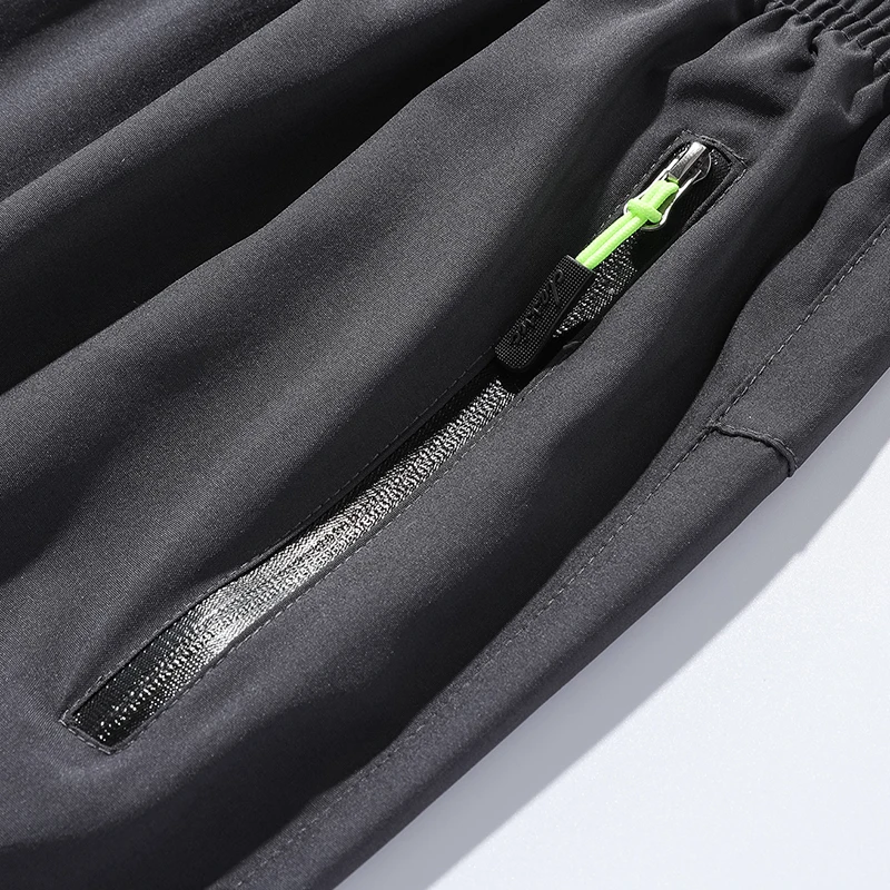 Breathable Men's Casual Pants Quick Dry Straight Elastic Waist Jogger Sweatpants Korean Classic Sport Trousers Plus Size 4XL 5XL