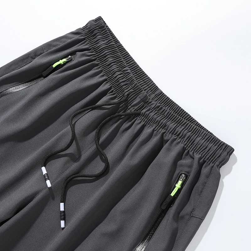 Breathable Men's Casual Pants Quick Dry Straight Elastic Waist Jogger Sweatpants Korean Classic Sport Trousers Plus Size 4XL 5XL