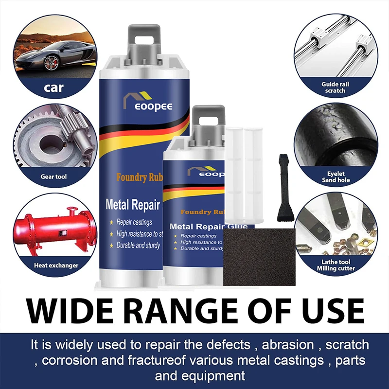 High-Strength Metal Repair Epoxy Adhesive Heat & Cold Resistant Welding Glue Leak Repair Tool Metal Repair Paste 15g/50ml/100ml