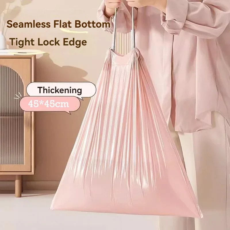 50/100/200PCS Thickening Drawstring Garbage Bags Large Capacity Handheld Trash Bag for Kitchen Household Disposable Waste Bags