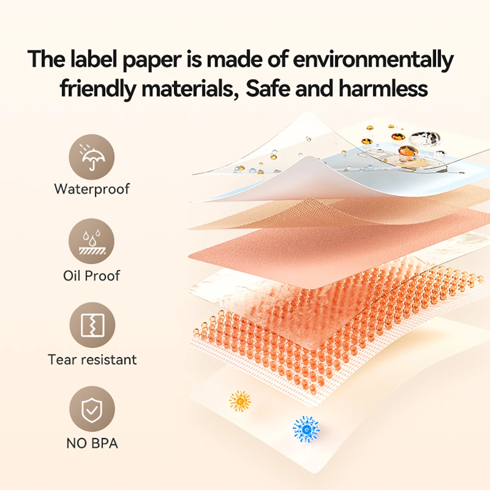 Niimbot Waterproof Anti-Oil Printing Label Paper Scratch-Resistant Tape Sticker for D11 D110 D101 H1S Mini Thermal Label Printer